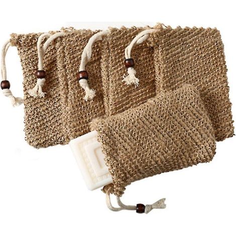 Sac à Savon - En Fibre De Sisal Naturelle - Pour Restes De Savon Et Exfoliation Douce - Lot De 10