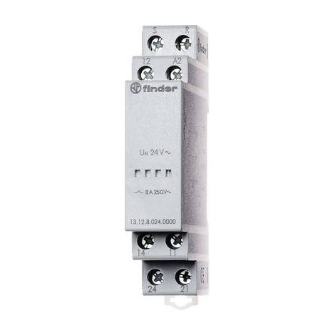 Finder 13 Series Relais de puissance 1 RT, bobine 24V c.a. / V c.c. Rail DIN 2.5W ( Prix pour 1 ) (1/2)
