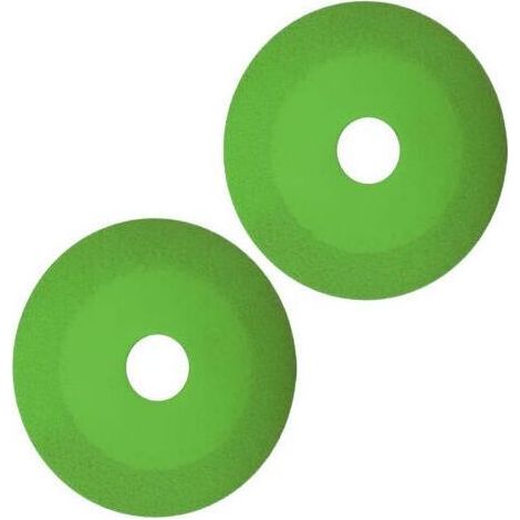 2 disques à découper le verre, diamètre intérieur 22 mm, diamètre extérieur 100 mm, largeur de coupe 15 mm, épaisseur 1 mm, lame de scie diamantée pour carrelage, cristal et bouteilles de vin (vert). (1/5)