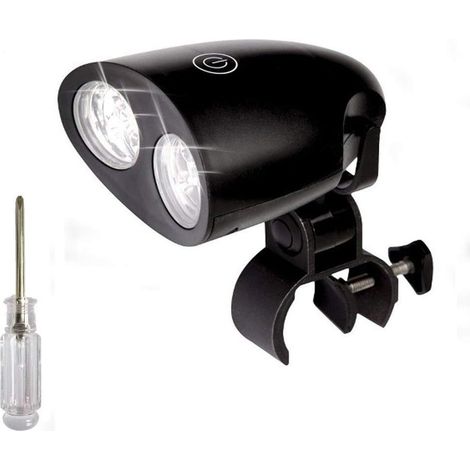 MINKUROW Led Barbacoa Luz Barbacoa Lámpara Con Rotación De 360 Grados Impermeable 10 Lámpara Led Para Trabajo Lectura Camping Carbón Eléctrico, Negro (1/5)