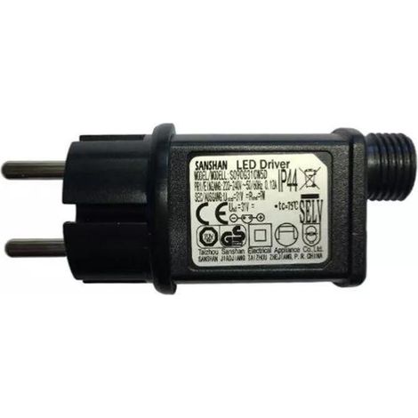 Silumen – Transformateur guirlande LED 31V 9W IP44 – 8 fonctions – Utilisation intérieure et extérieure couverte – Connecteur pour guirlandes lumineuses