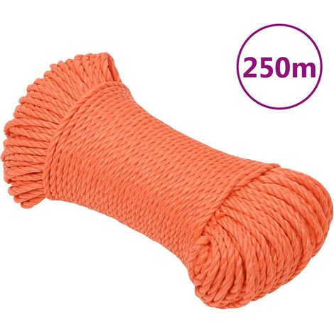 vidaXL Cuerda de trabajo polipropileno naranja 6 mm 250 m (1/5)