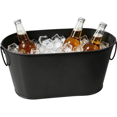 Seau à glace pour les fêtes, avec double poignée et récipient isotherme, idéal pour le bar à cocktails, pour rafraîchir le vin, les boissons, le champagne, la bière, les cocktails et bien plus encore,