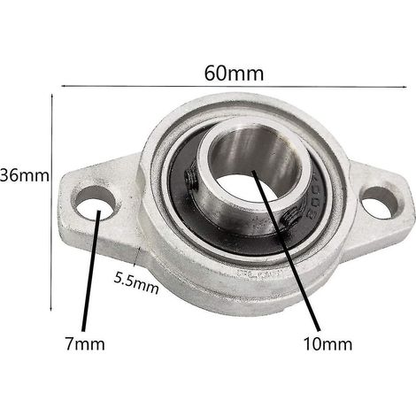 Flanged Bearing Kfl000 10mm Inner Diameter Zinc Alloy Self-aligning Bearings Printer Pillow Block Pillow Block Bearings Shibaod (1/2)