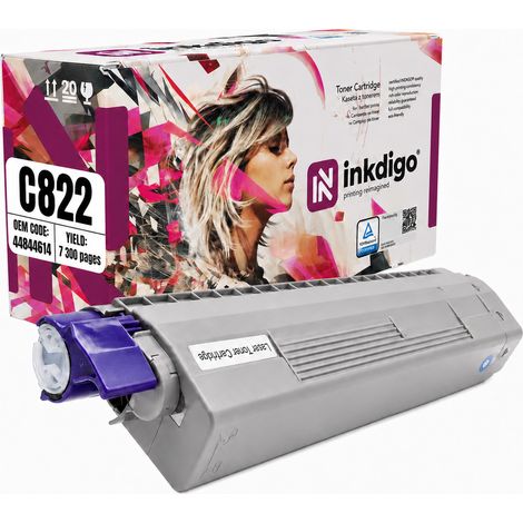 Toner Inkdigo 44844614 compatibile con OKI C822CDTN C822DN C822N certificato TÜV (1/5)