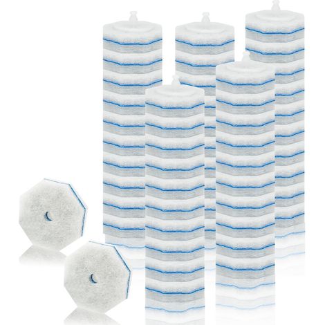 Recharges pour brosse WC, 50 pièces, têtes de brosse WC jetables, recharge pour brosse murale, tampons nettoyants compatibles avec la plupart des brosses pour le nettoyage de la salle de bain (1/4)
