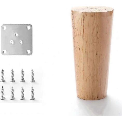 Set mit 4 Massivholz-Sofabeinen, Möbelbeinen für Sessel, Nachttisch, Kleiderschrank, Schublade (Höhe 10 cm)