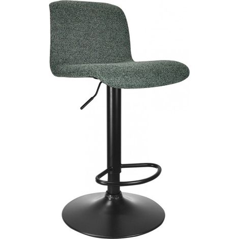 Sgabello Bar in Acciaio, Nero/Verde Scuro (1/4)