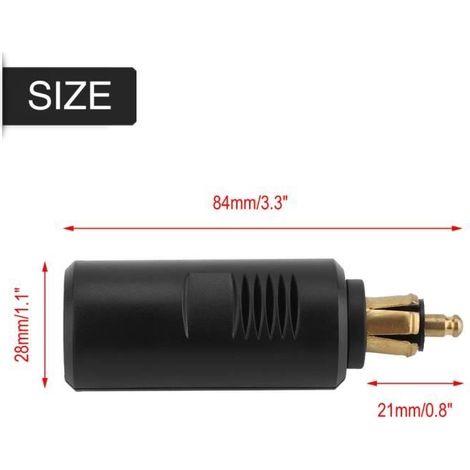 Adaptateur allume-cigare européen 12V moto pour prise DIN (1/4)