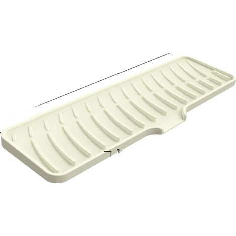 Tappetino drenante, materiale in silicone, design antiscivolo, beige, L (1/2)
