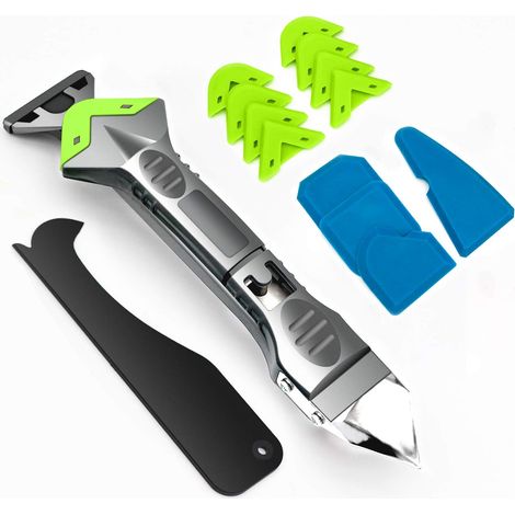 Machine à lisser les joints en silicone 5 en 1, racloir d'angle en caoutchouc pour verre et calfeutrage nouvellement amélioré