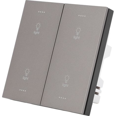Intelligenter WLAN-Schalter mit Sprachsteuerung und Timer, 4 Öffnungsstufen, 100–240 V, intelligenter Wandschalter (1/5)