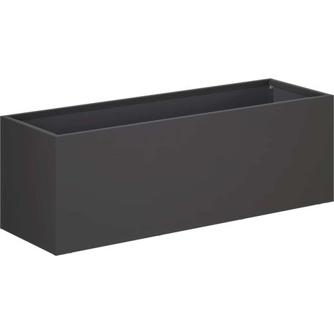 Garden Planter Black 40 x 20 x 20 cm Cold-rolled Steel vidaXL
