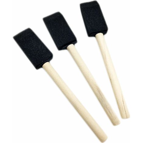 Mousse éponge Pinceaux Manche Bois Peinture Dessin outil de Finition 20pcs 1" Lefou (1/5)
