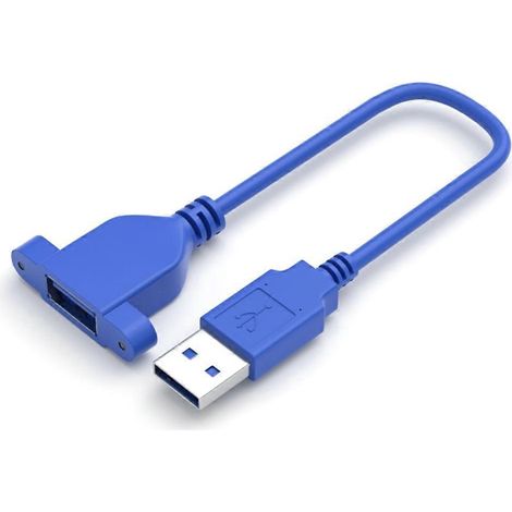 Câble d'extension USB 3.0/USB 2.0 mâle vers femelle de 0,3 m avec vis pour appareils - USB 3.0 - 0,5 m (1/5)