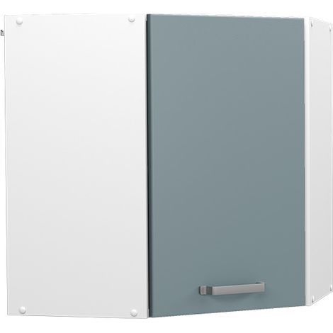 Pensile universale R-Line, Grigio-blu, 57 cm Pensile ad angolo con anta, Vicco