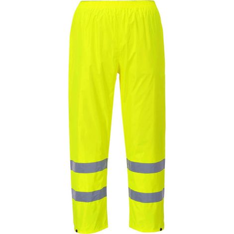 Pantalones de alta visibilidad para lluvia de poliéster y PVC con cinta reflectante H441 XXS Amarillo