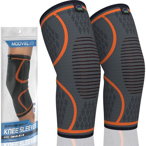 Genouillères de compression Support pour les genoux en cas d'arthrite, de rupture du LCA, de déchirure du ménisque, pour la course à pied, le cyclisme et le sport Soulagement des douleurs articulair (1/5)