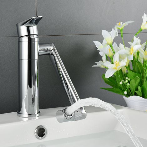 Mitigeur de lavabo orientable à 360° pour salle de bains, cuisine et buanderie (1/5)