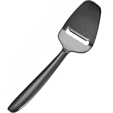 Couteau à pain et beurre - Couteau multifonction acier inoxydable – pour pain, beurre et fromage, compatible lave-vaisselle, 19,4x5,5 cm, Noir