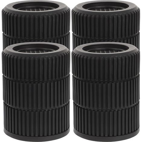 Lot de 4 Coussinets Anti-Vibrations pour Machine à Laver et Sèche-Linge, Socle Rehausseur 3 Couches Noir, Support Stable Antidérapant Compatible Sols, Accessoires Bruit (1/5)