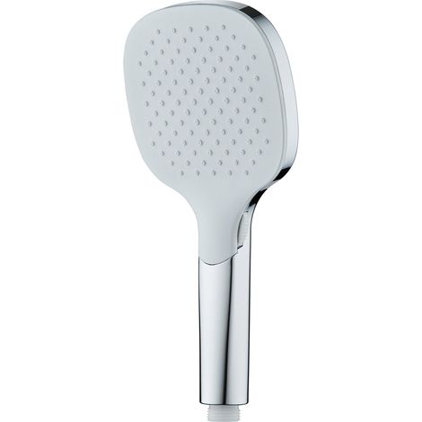 Douchette PULSEO en ABS chromé Ø120 mm, 1 jet avec régulateur de débit intégré, Wirquin 60724930, Chromé (1/4)