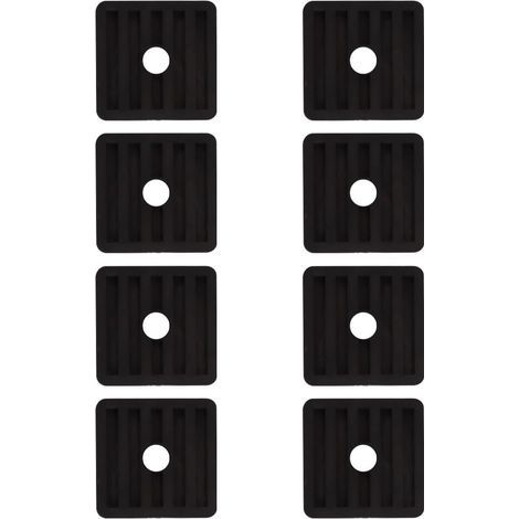 Lot De 8 Amortisseurs De Vibrations en Caoutchouc pour Climatiseur Extérieur, Noir (1/5)