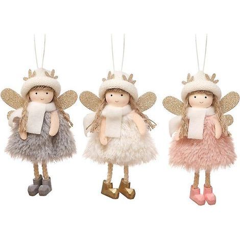 Pieces Christmas Decoration New Deer Antler Hat Girl Creative Pendant New Angel Pendant Christmas Gift (1/5)