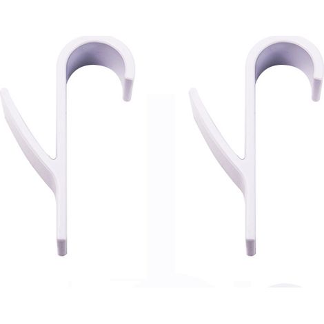2 pièces crochet pour radiateurs, crochets porte-serviettes pour radiateur en plastique ABS blanc, sèche-serviettes pour salle de bain (1/5)