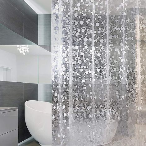 Lntyq Rideau De Douche, Rideau De Séparation étanche Et Anti-moisissure, Rideau De Douche Ménage à Séchage Rapide(180 X 200 Cm) (1/5)