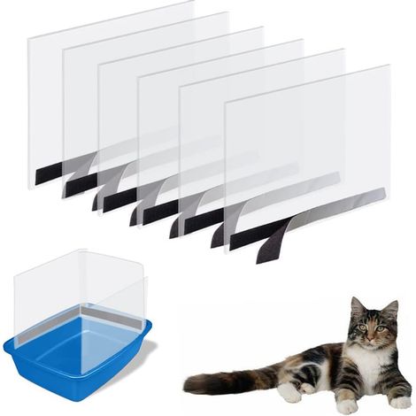 Cat Litter Shields 6 Pack - Open Top - Keep Litter in the Pan (Litter Tray Not Included) (1/5)