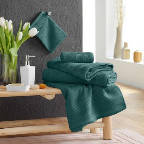 Serviette ou drap de bain en coton 90 x 150 cm Tendresse orage (1/4)