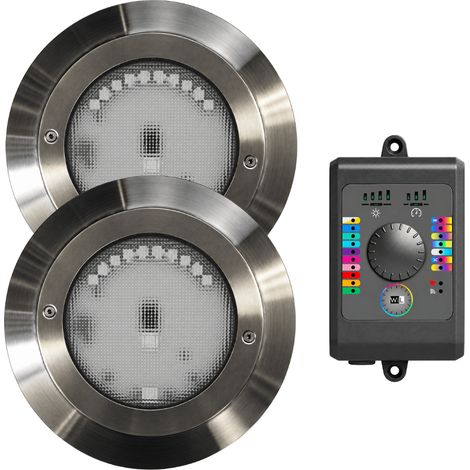 Kit 2 projecteurs Noria RGB avec enjoliveurs inox + Kit BRIO WIL CCEI (1/5)
