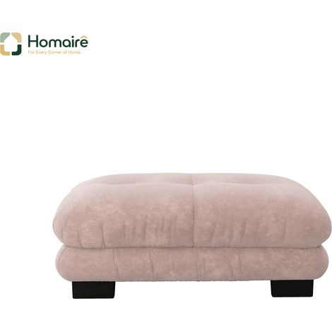 Pouf aus Chenille mit Armlehnen rosa en Polyester 112 x 68 x 52 cm HOMAIRE (1/5)