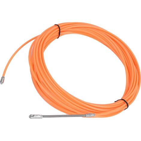Outil de passage de câble traversant les murs, tire-câbles, fixation de câble, tire-câbles orange, 20 m / 65,6 pi (1/5)