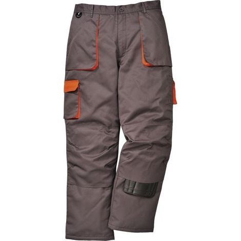 Pantalon Portwest Texo Contrasté matelassé couleur : Gris taille L - PORTWEST