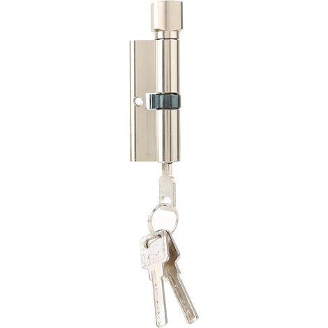 Cylindre de serrure de sécurité pour porte d'entrée de 70 mm en alliage d'aluminium avec 3 clés (1/5)