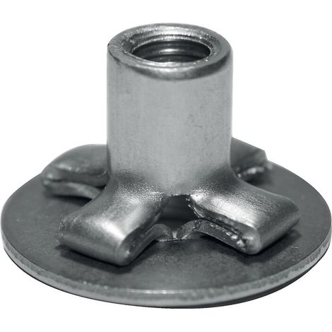 Écrous à sertir multi-serrage acier Gofix Étoilé Acpe étoilé en partie arrière tête plate filetage M8 boîte 100 pièces - DEGOMETAL