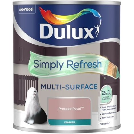Dulux Simply Refresh Multi-Surface Eggshell Paint - Pressed Petal - 750ml
