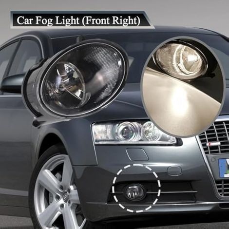 Pare-chocs avant inférieur, feu antibrouillard avant, référence 4F0941699/4F0941700, compatible avec Audi A6 C6 (2005-2008), côté passager droit. (1/3)