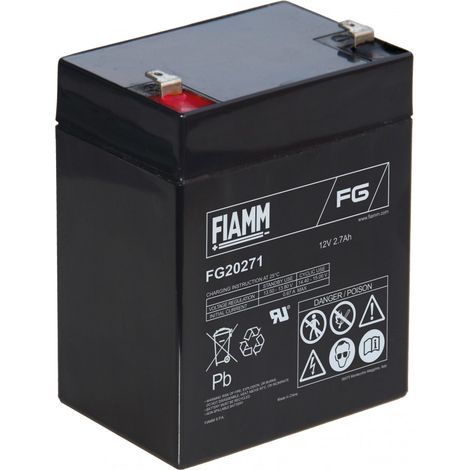 Batteria al piombo ermetica 12V 2,7Ah - Fiamm FG20271
