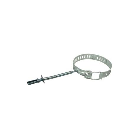 COLLARI FERMATUBO PER STUFE SMALTATO BIANCO- - ø cm.10/15 regolabile, con tassello ø mm.8x40 - 10 pezzi