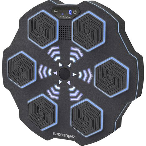Machine à, noir, musique, dispositif de boxe Bluetooth, fixation, murale, 9 vitesses, modes, lumières, LED (1/5)
