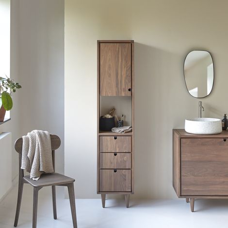 Jonàk Walnut tall bathroom unit 180 (1/5)