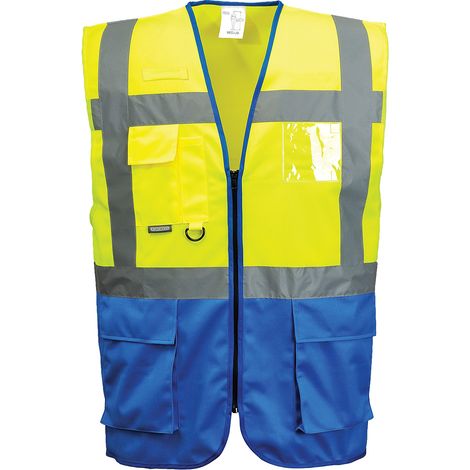 Gilet Executive Warsaw - Taglia XS - Giallo/royal - Portwest