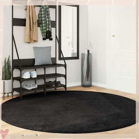 Tapis - VINGVO - HUARTE (375126) - Noir - 200 cm - Antidérapant lavable 30°C (1/5)