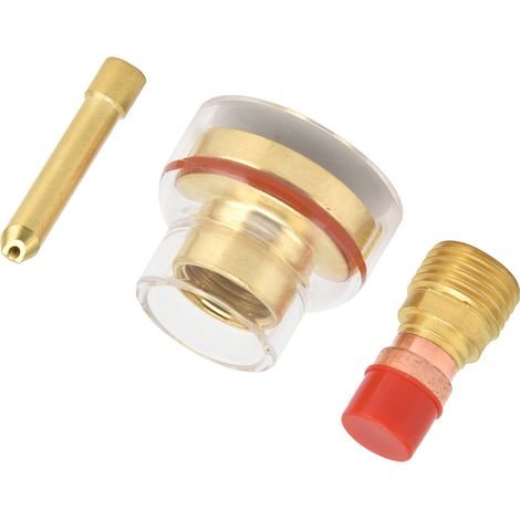 Kit de soudage TIG 1,6 mm, torche de soudage, coupelle en verre, pince en verre, buse en verre pour torche de soudage à l'argon WP 17/18/26