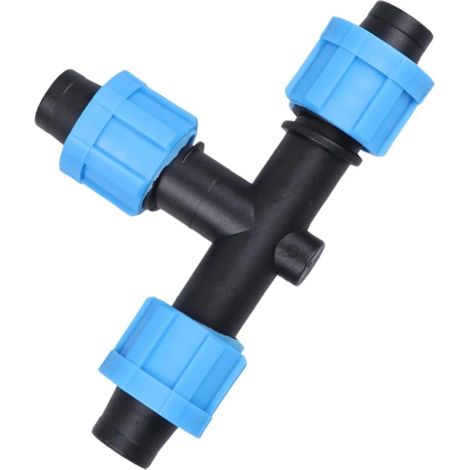 Kit de 10 raccords pour tuyau d'irrigation goutte à goutte, avec rondelles et connecteurs en T. (1/5)