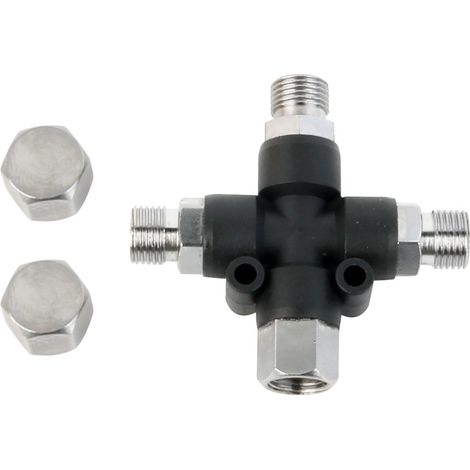 Professioneller Airbrush-Pumpenverteiler/Mehrfachanschluss – eine einzige Pumpe versorgt mehrere Airbrushes mit Luft und sorgt so für hohe Effizienz und Stabilität. (1/4)