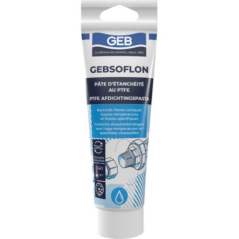 Pasta de estanqueidad PTFE GEB GEBSOFLON para racores roscados c贸nicos 125 ml